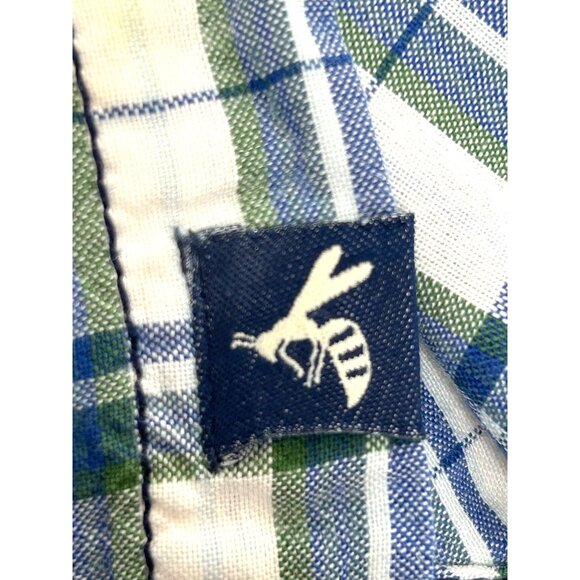 Club Room CR Men’s Shirt Vintage Fit XL Plaid White Blue Green Cotton Pockets - Picture 7 of 16